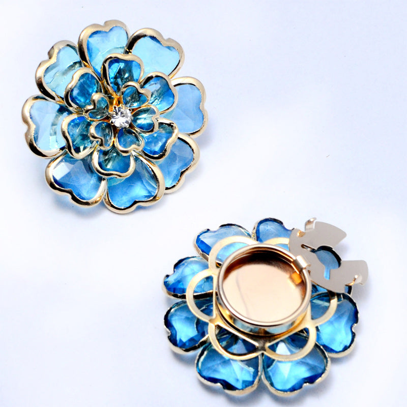 💎Ειδική προσφορά περιορισμένης διάρκειας🌺Εμαγμένα κουμπιά πουκαμίσου, μανικετόκουμπα με απομίμηση διαμαντιού σε μπρονζέ χρώμα