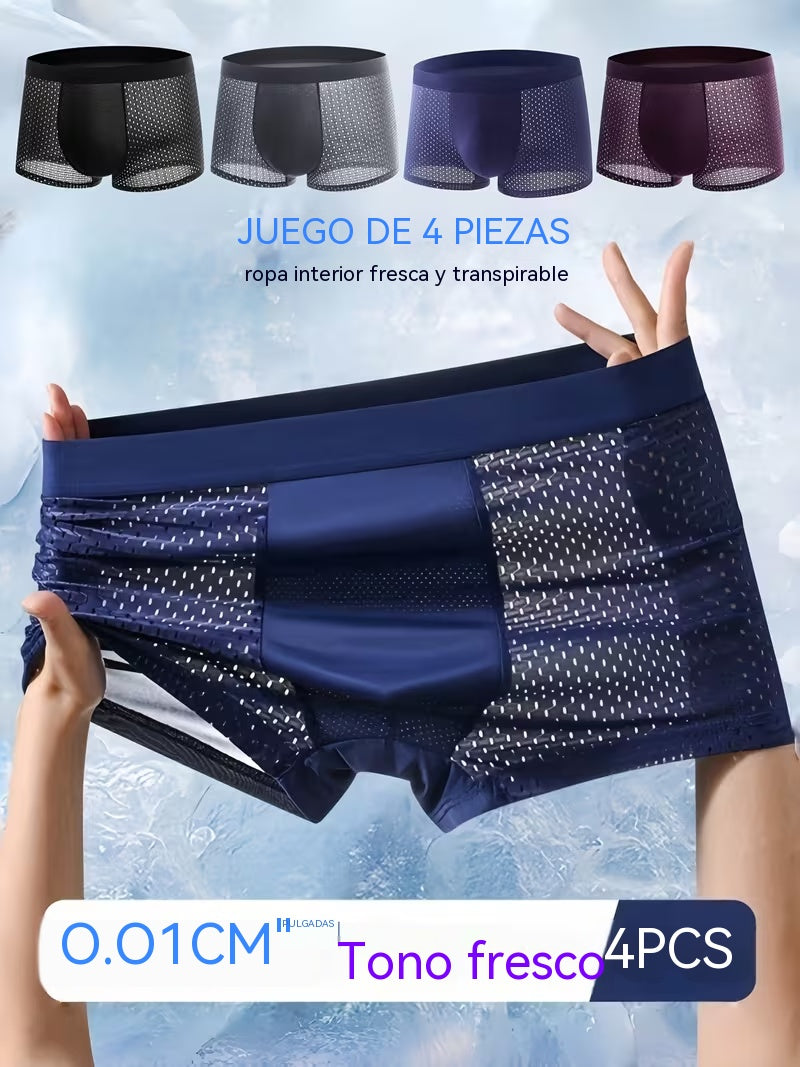 🔥【4 kusy】🧊Pánské prodyšné a pohodlné síťované boxerky