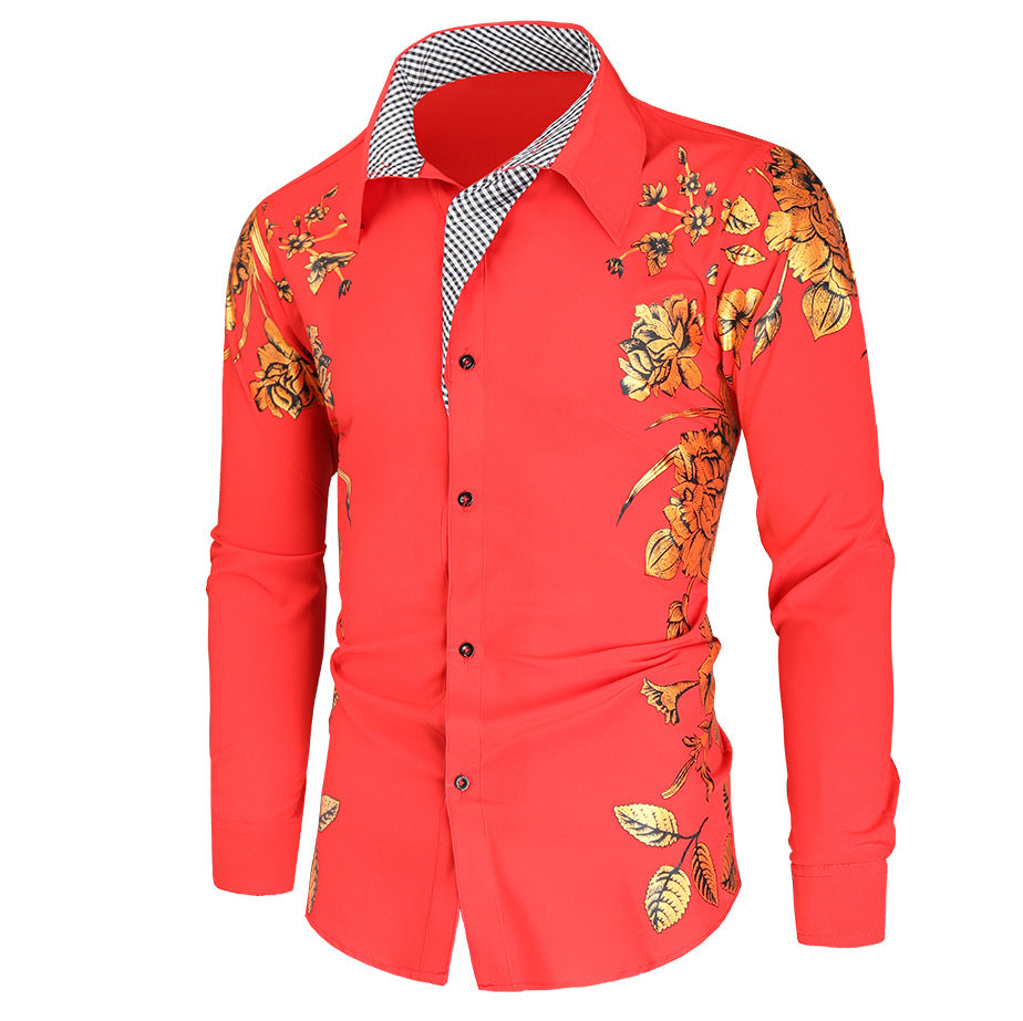 💥💥 【M-3XL】 Nowa modna męska koszula z nadrukiem