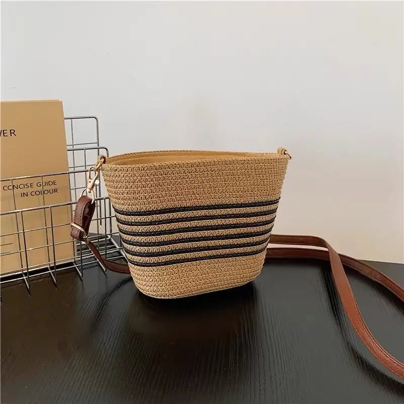 🌿 Bolso Bandolera de Rafia Artesanal con Gran Capacidad | Elegante, Cómodo y Perfecto para Verano