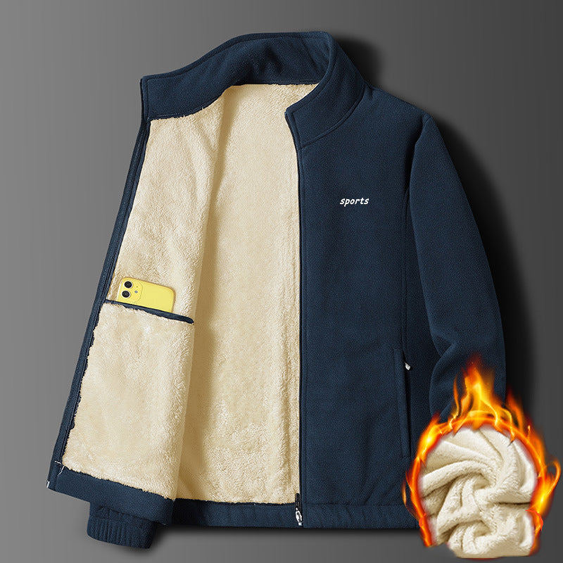 【30% OFF】【M-5XL】 Új őszi és téli férfi őszi és téli vastagított sherpa kabát