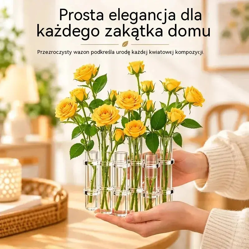 6 sztuk za 109 zł 💐 Szklany wazon w kształcie probówki