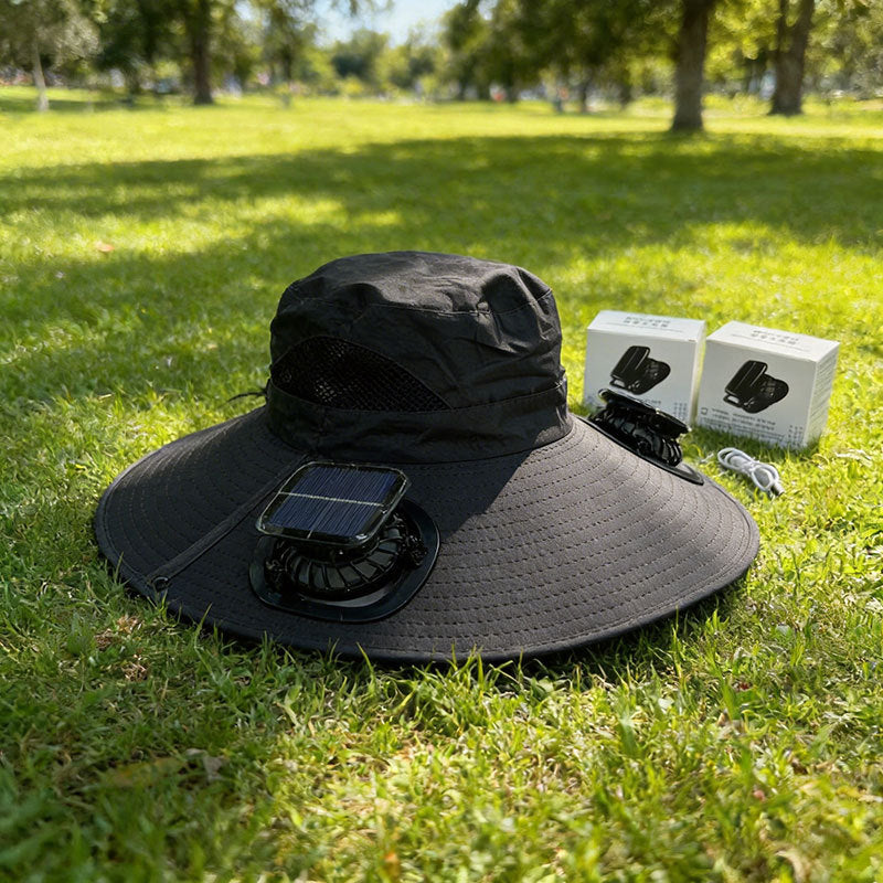 🎣🥾Sombrero para el sol con ventilador, sombrero para el sol, sombrero para senderismo y pesca al aire libre, sombrero con ventilador recargable, sombrero de pesca.
