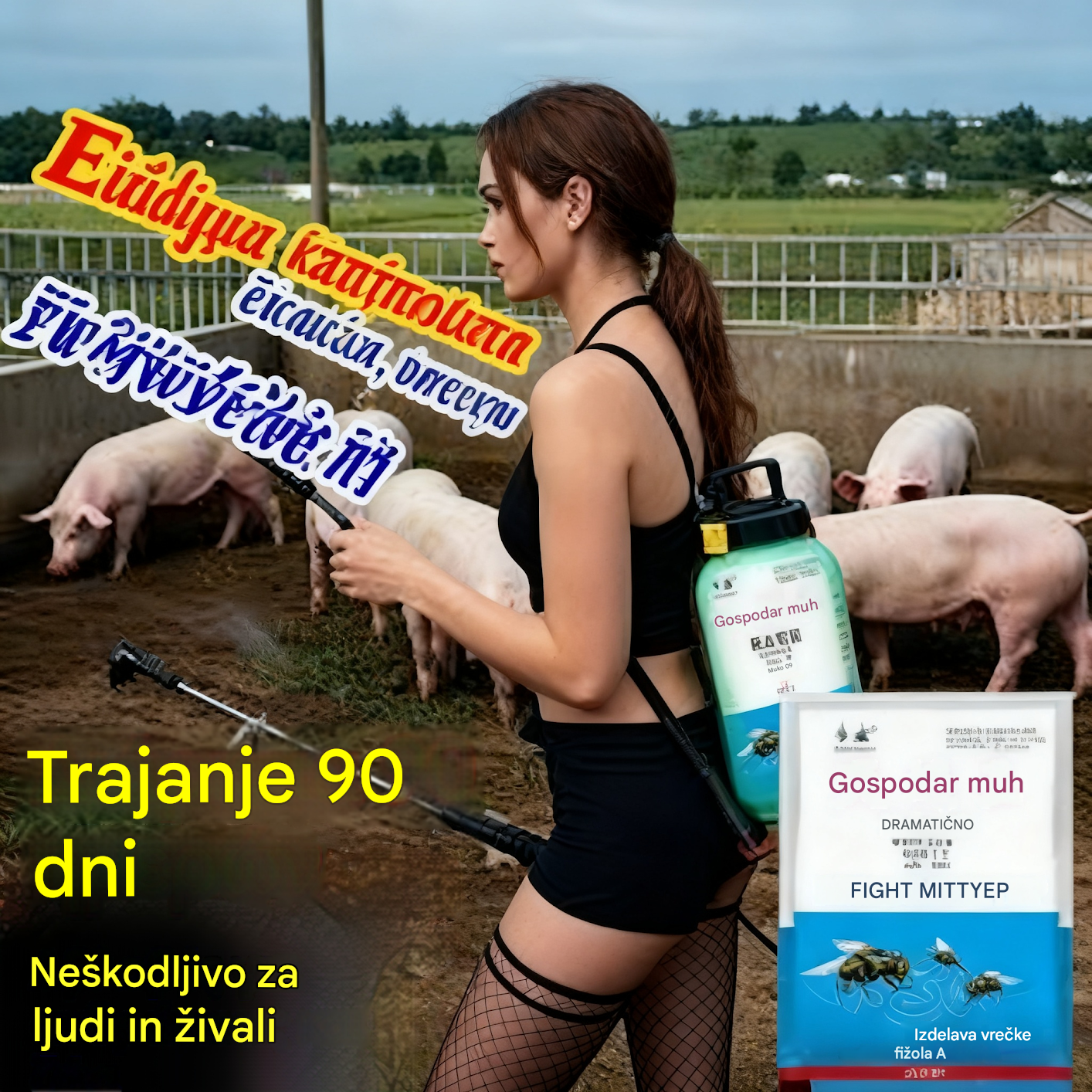 🦟Posebej zasnovan za ubijanje komarjev in muh na kmetijah, eno pakiranje ubija bolhe/kobilice/ščurke/muhe/komarje!