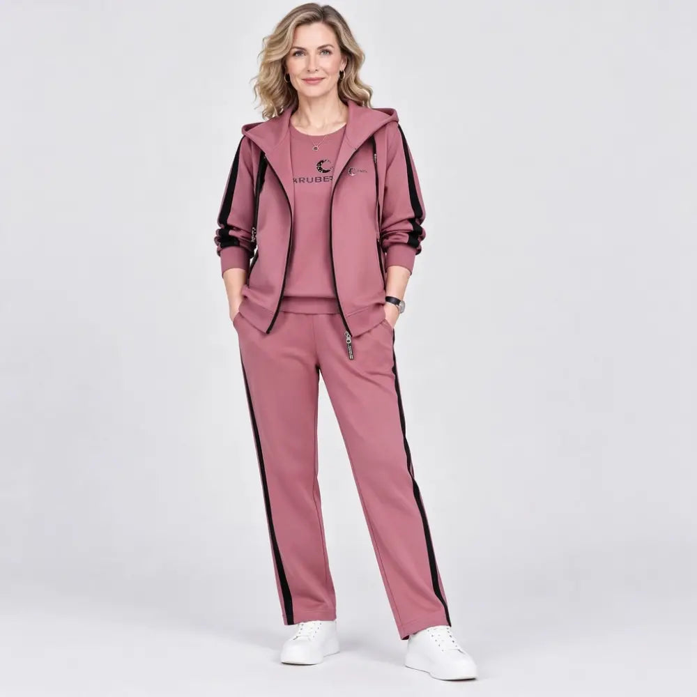 ✨【M–4XL】Dámská třídílná souprava 2026 – vršek s kapucí, podzim/zima, volný střih, sportovní styl, nadměrné velikosti, navrženo speciálně pro maminky🥰