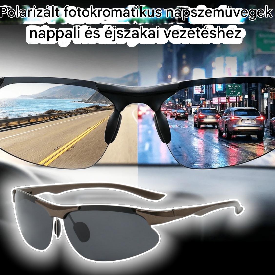 đ¶ïž PolarizĂĄlt fotokromatikus nappali Ă©s Ă©jszakai vezetĂ©si szemĂŒveg đ