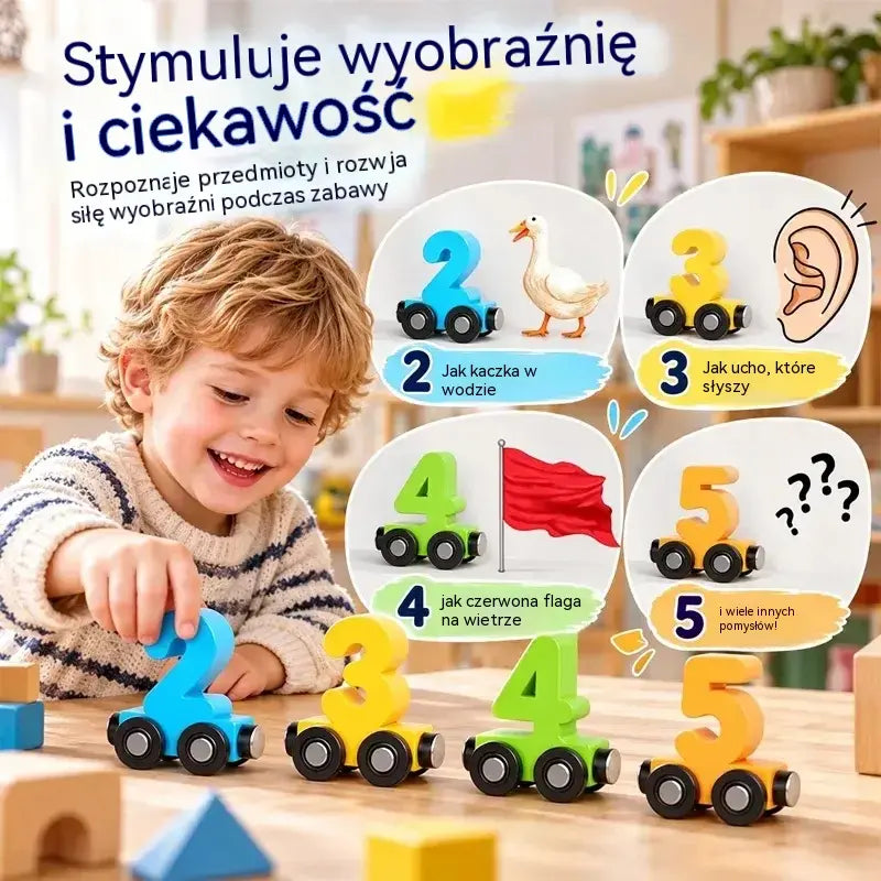 🔥2 sztuka 109zł 🔥🚂 Magnetyczny pociąg z cyframi dla dzieci | Edukacyjna zabawka konstrukcyjna do nauki poprzez zabawę