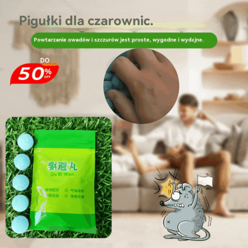 💊【50 kapsułek】⚠️🐭Silne tabletki odstraszające szczury, magiczne narzędzie odstraszające szczury