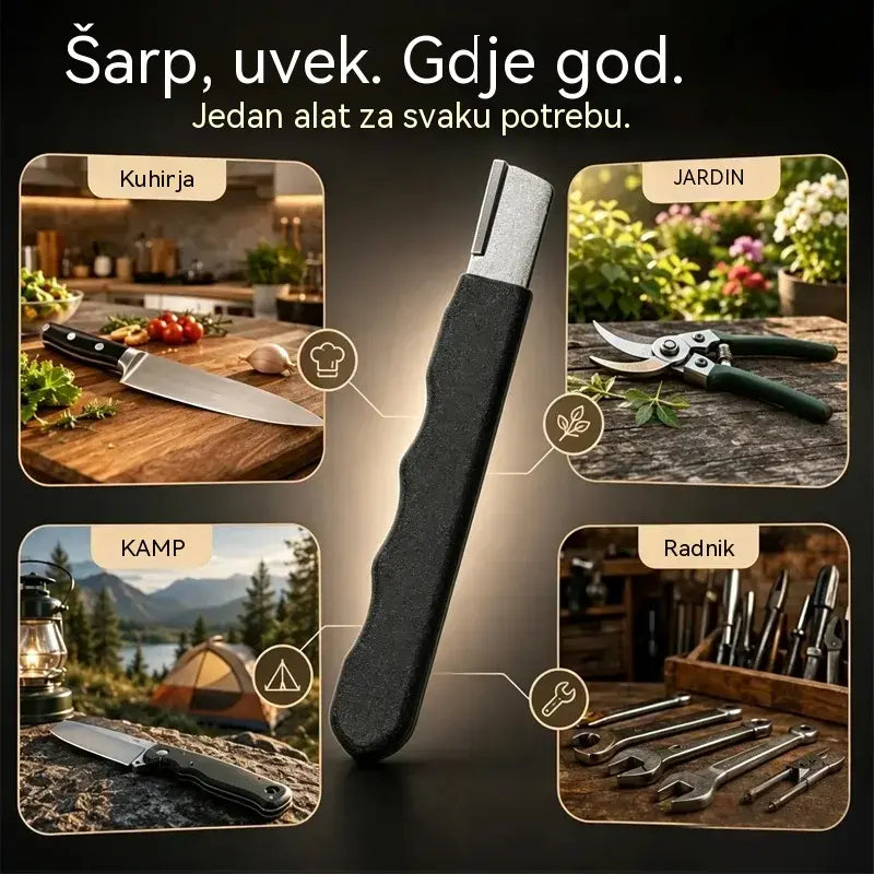 🏆【Kupite 2, dobijte 2 gratis!】 (ukupno 4 artikla) 🔪 Prijenosni oštrač za noževe i škare – Obnavlja oštrinu u sekundama ✨
