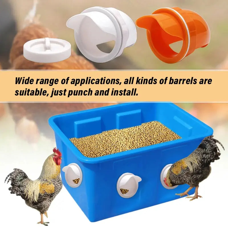 🐓【Szúrószerszám + 5 etető】Automatikus etető csirkéknek, kacsáknak és libáknak