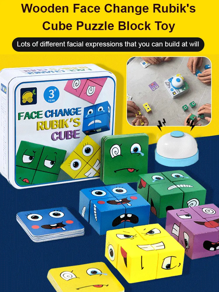 đ„âšă45% OFFăPuzzle Block igra s mijenjanjem drvenog lica Rubikove kocke