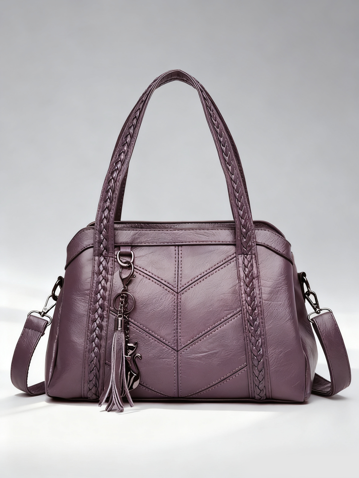 👜💟【50% ZĽAVA】Veľkoobjemová mäkká kožená kabelka s tromi priehradkami, vodeodolná a odolná voči poškriabaniu