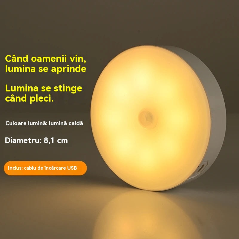 🏡💡Inteligentné LED svetlo s funkciou detekcie ľudského tela, jednoduché nabíjanie a praktické