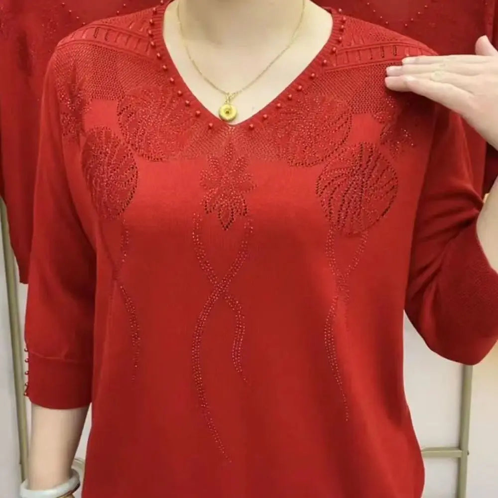 🔥【M-5XL】Nový módny top z ľadového hodvábu – jemný, vzdušný a lichotivý pre každú postavu. Ideálny na jeseň aj do práce! ✨