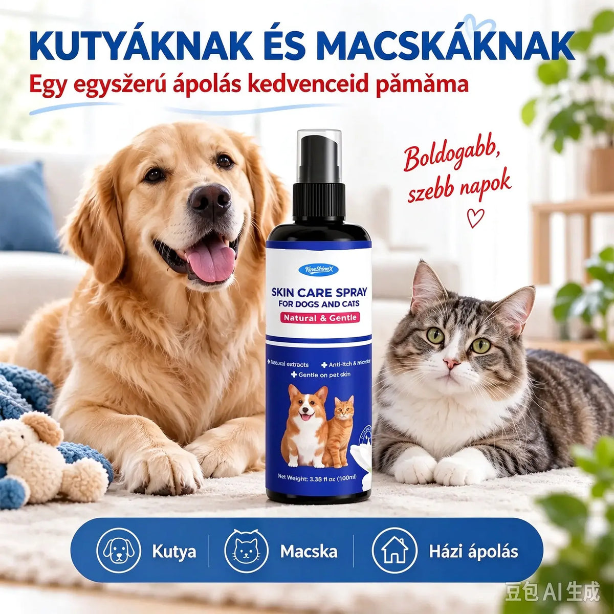✨🐕A háziállatok bőrnyugtató termékei segítenek felfrissíteni a szőrzetet, enyhíteni a viszketést és ápolni a bőrt.