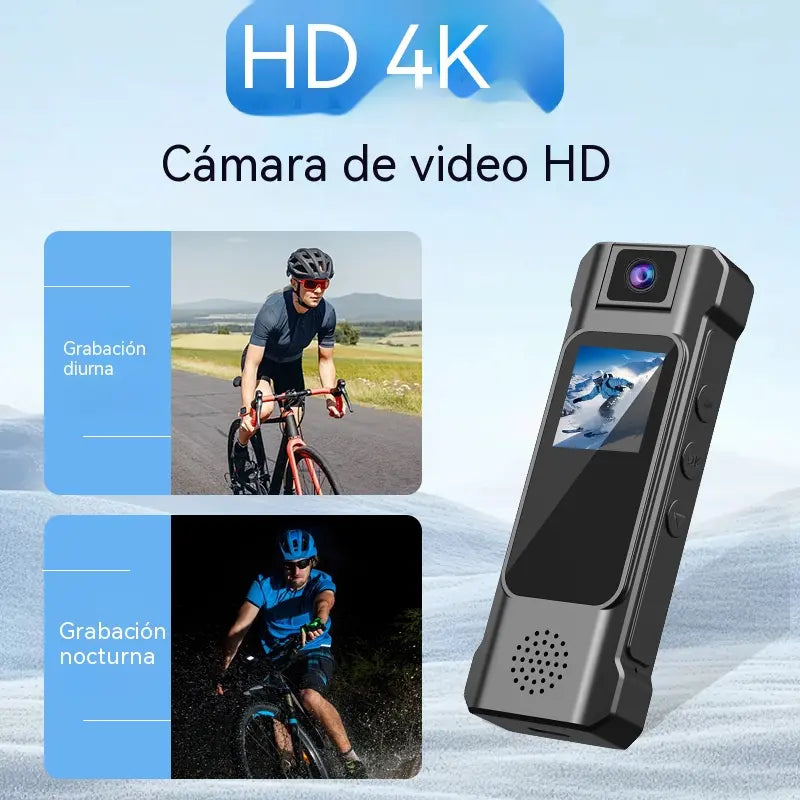 Cámara para salpicadero con funciones de grabación de audio y vídeo y lente giratoria de 180 grados.