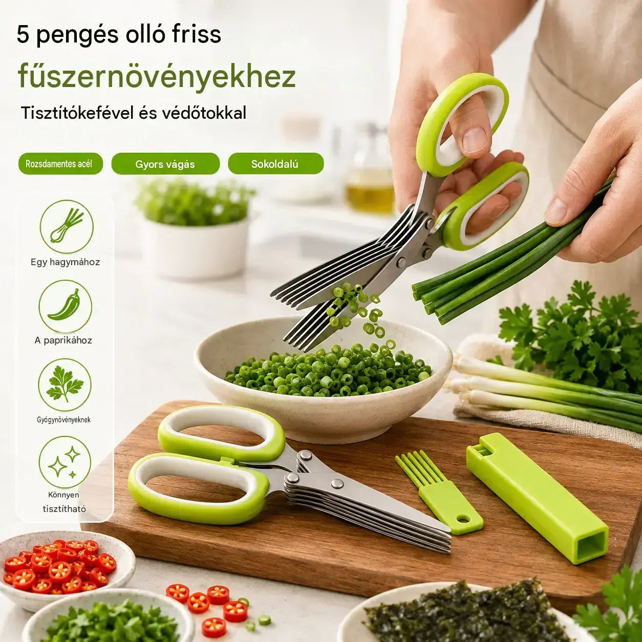 đż 5 pengĂ©s fƱszernövĂ©ny ollĂł â Gyors konyhai vĂĄgĂł friss fƱszernövĂ©nyekhez Ă©s fƱszerekhez