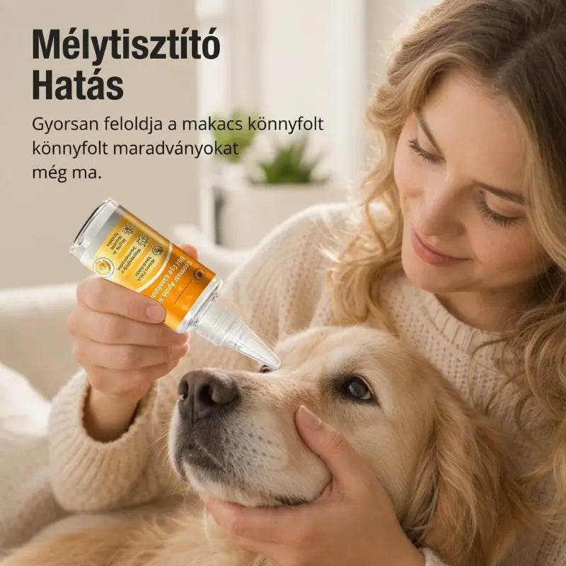 🐶 Kímélő szemápoló cseppek – Háziállatok szemfoltjainak eltávolítására 📦