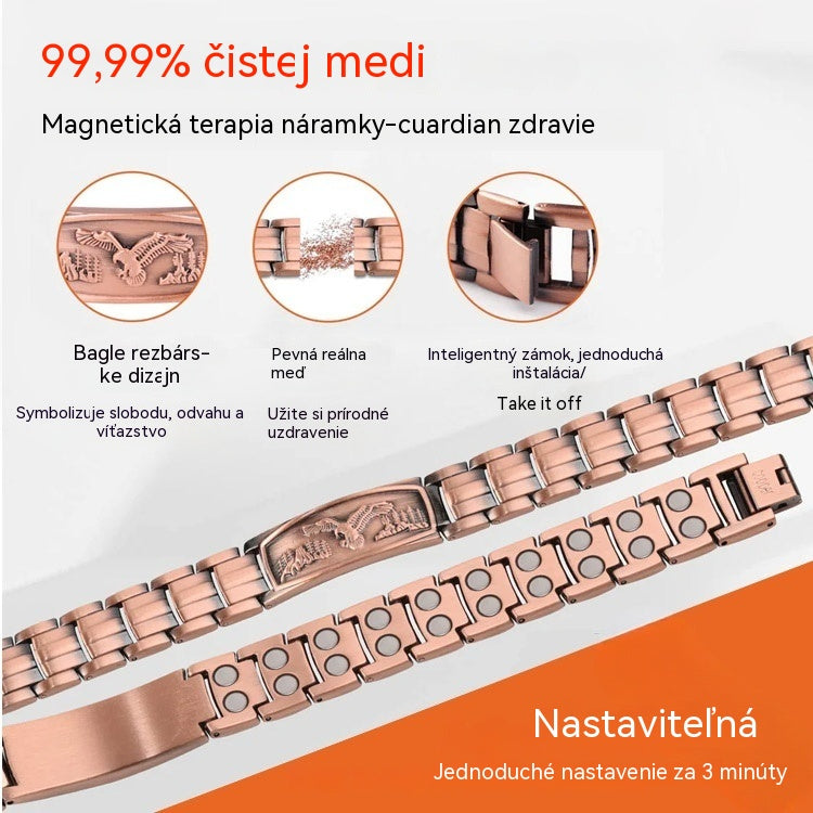 🔥【Náramok + náhrdelník】Pánske magnetické náramky s motívom orla
