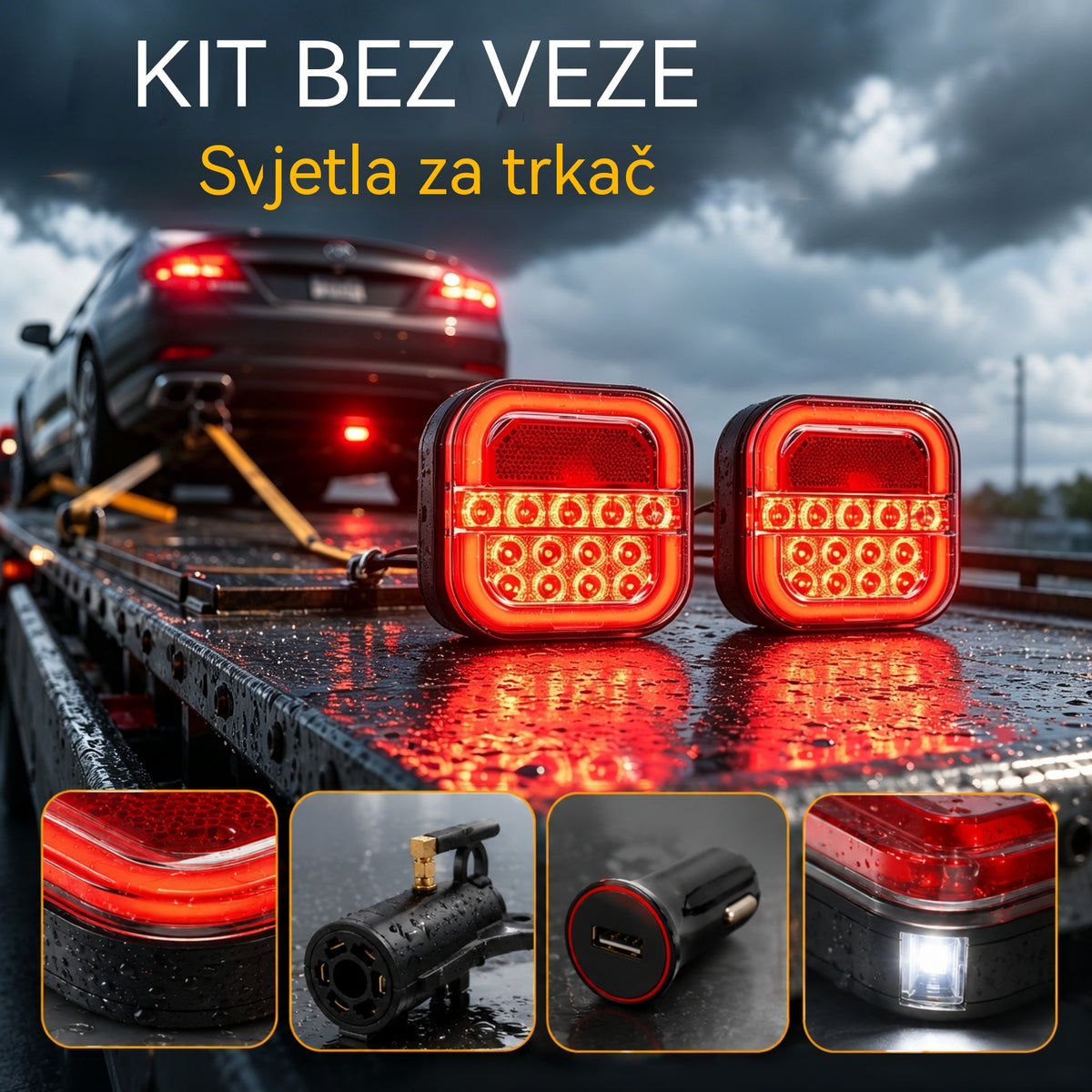 š¦ćUniverzalno 12V/24V暦 LED svjetlo za prikolicu automobila