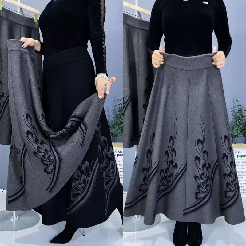 👗【S-3XL】Debelo volneno krilo za jesen in zimo, modno in vsestransko