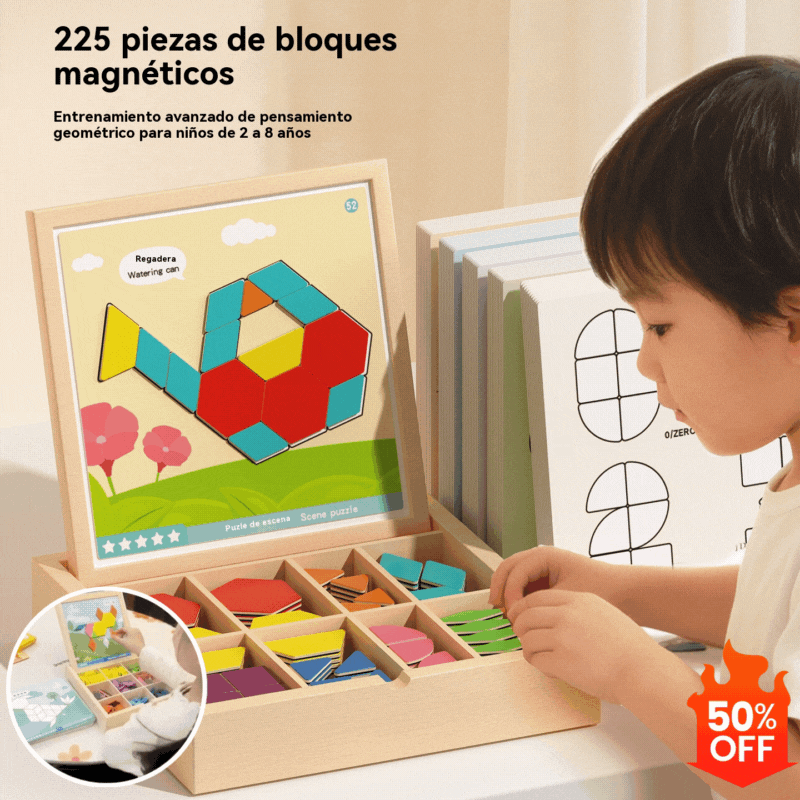 đ¶đđ§©ă225 darabăđ„MĂĄgneses, fĂĄbĂłl kĂ©szĂŒlt tangram kirakĂłs jĂĄtĂ©k, agytrĂ©ning Ă©s oktatĂł jĂĄtĂ©k gyerekeknek, serkenti a gondolkodĂĄst