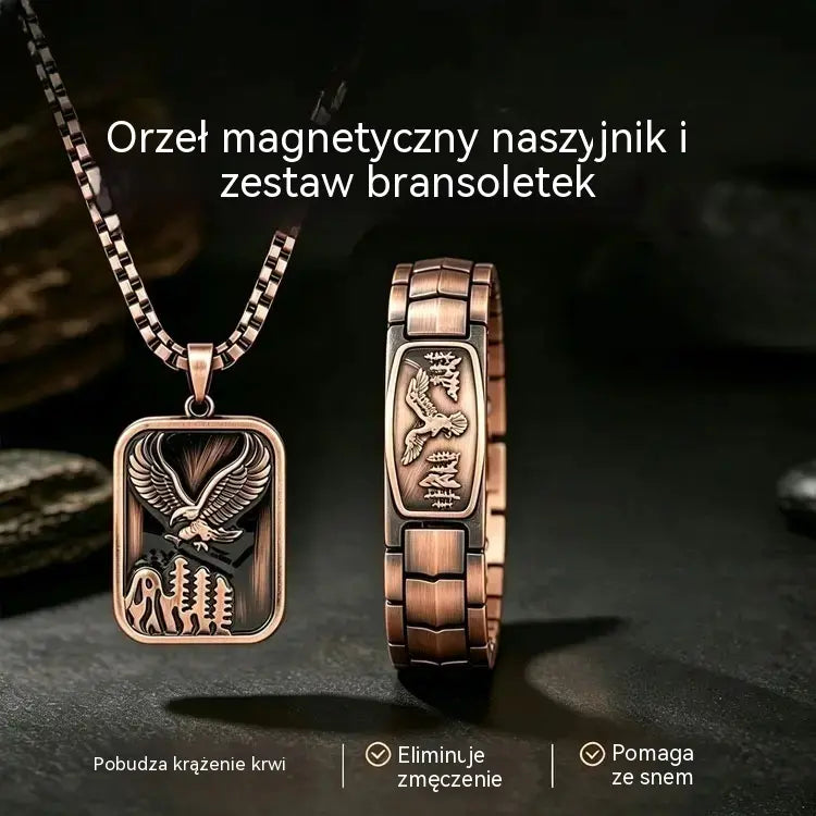 š„ćBransoletka + NaszyjnikćMÄska bransoletka magnetyczna z motywem orÅa