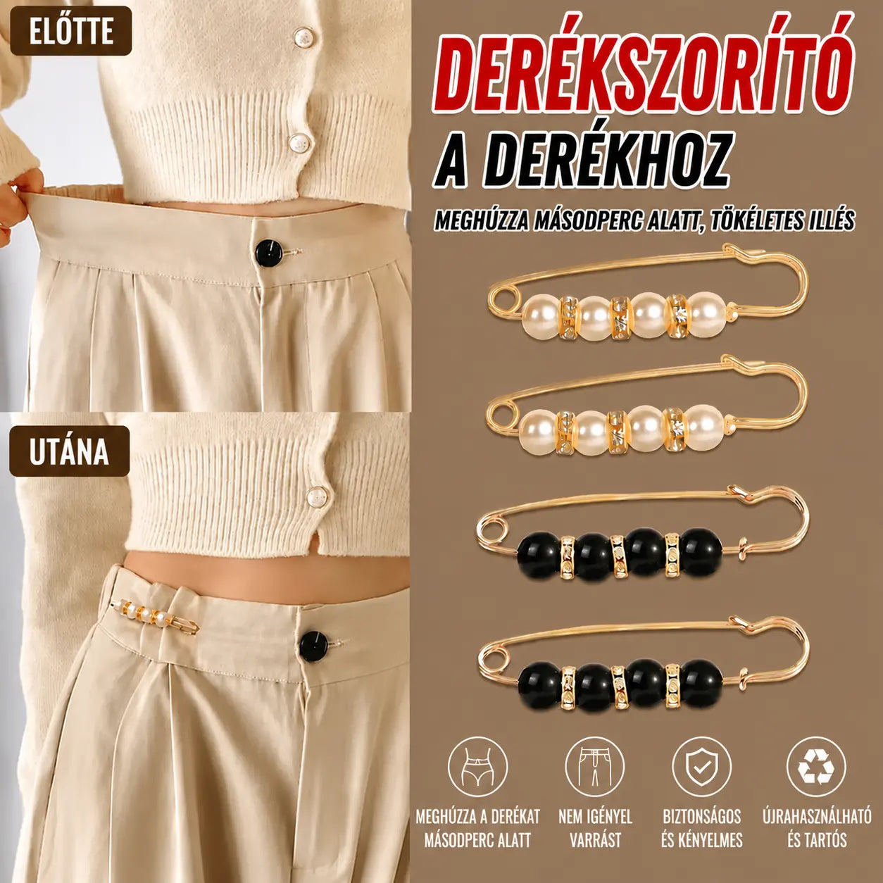 🌸✨【13 darabos készlet】🌸Gyöngy brosskészlet: kardigánok és ruhák díszítésére használható