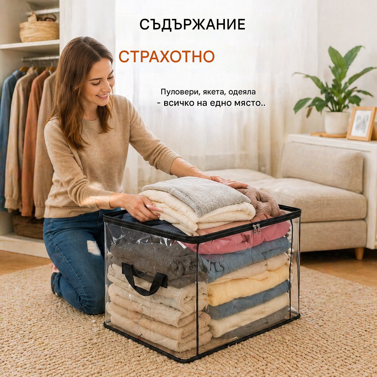 3 броя 22€--🔥Оферта за ограничено време: 49% отстъпка 📦Голяма, издръжлива, дебела, прозрачна пластмасова торба за съхранение на дрехи, преместване и съхранение