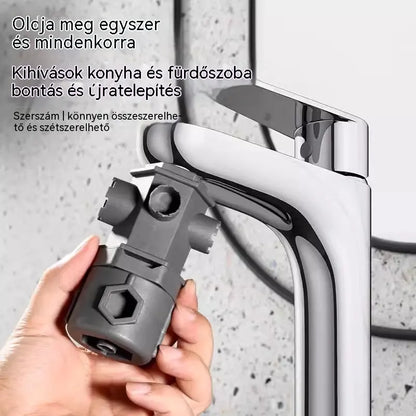 🔧Univerzális szerszám konyhai és fürdőszobai csaptelepek szeleptűinek szétszereléséhez