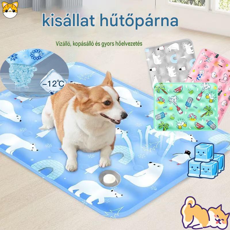 ❄️ Hűtse le kedvencét azonnal – Gyors vízaktivált hűtő jégmatrac (karcolásálló, szivárgásmentes) – Utánvétes 🐾🧊