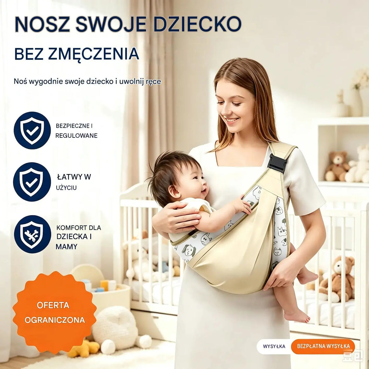🎉 Ponad 50 000 sprzedanych sztuk! 👶 Przewiewne nosidełko 4 w 1: umożliwia noszenie z przodu lub z tyłu, przodem do opiekuna lub do świata; wygodne dla dzieci w wieku od 0 do 36 miesięcy. 💞✨