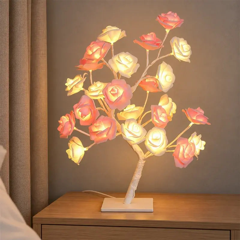 Rózsafa alakú éjszakai fény – USB LED asztali lámpa