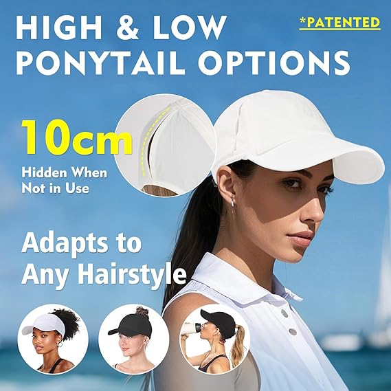 🧢Дамска бейзболна шапка с висока периферия, дишаща UV 50+, подходяща за бягане, голф и спорт.