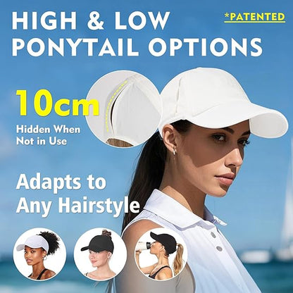 🧢Дамска бейзболна шапка с висока периферия, дишаща UV 50+, подходяща за бягане, голф и спорт.