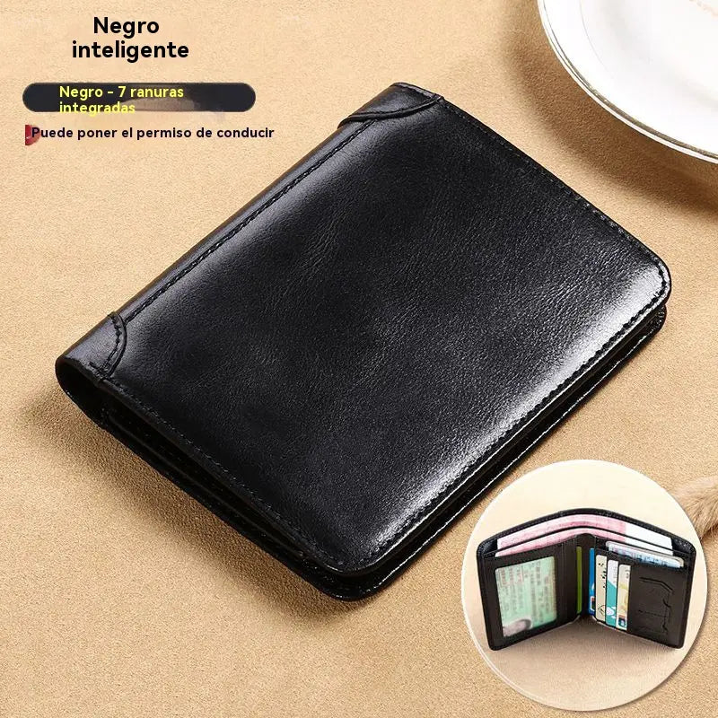 👔💳 1 kos 21 EUR ✅✨ Nova moška denarnica iz pravega usnja s protikradje