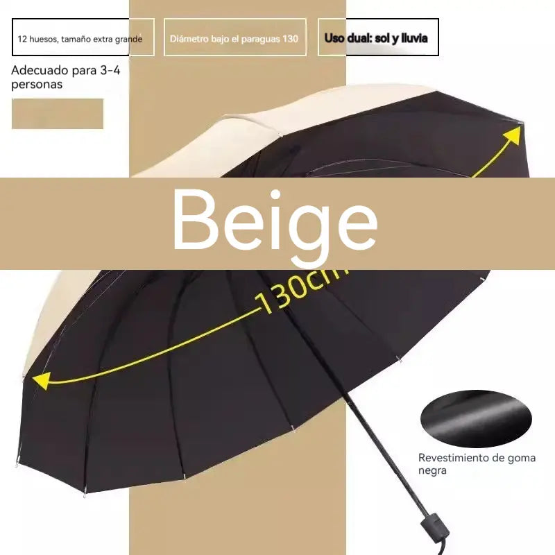 ☔ 12 bordás összecsukható esernyő – szélálló, vízálló és könnyű esőben és napsütésben 🌞