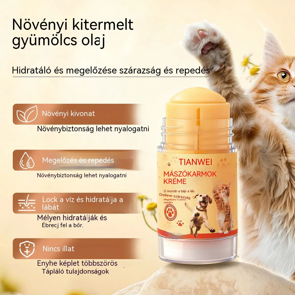 【3 üveg 8500 Ft】💧🐾 Hidratáló mancsbalzsam – 🐶 Kényeztesd kedvenced puha és egészséges mancsait