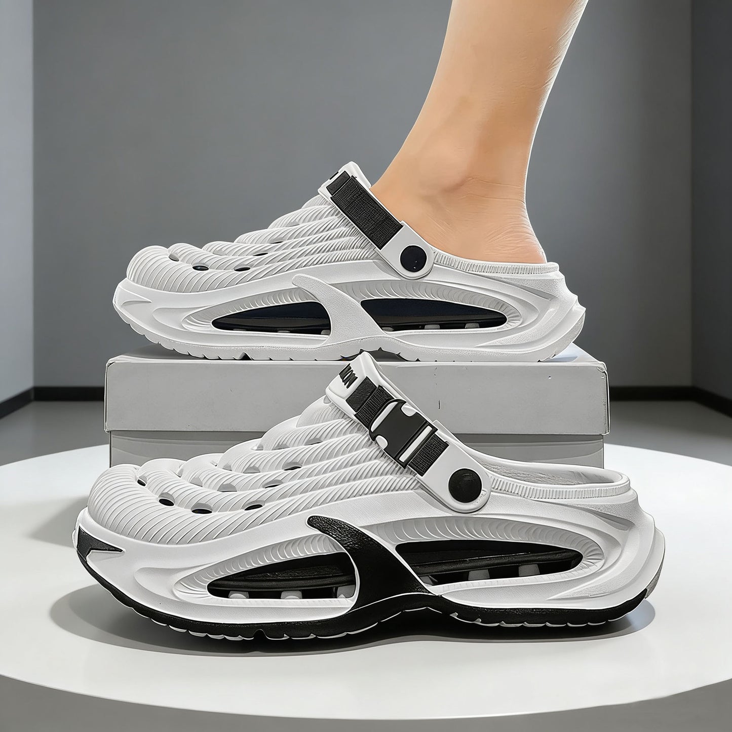 👟50% POPUST🌬️Moški sandali 2 v 1 za univerzalno uporabo - debel podplat iz EVA, nedrseči in izjemno lahki, zračni🏃‍♂️