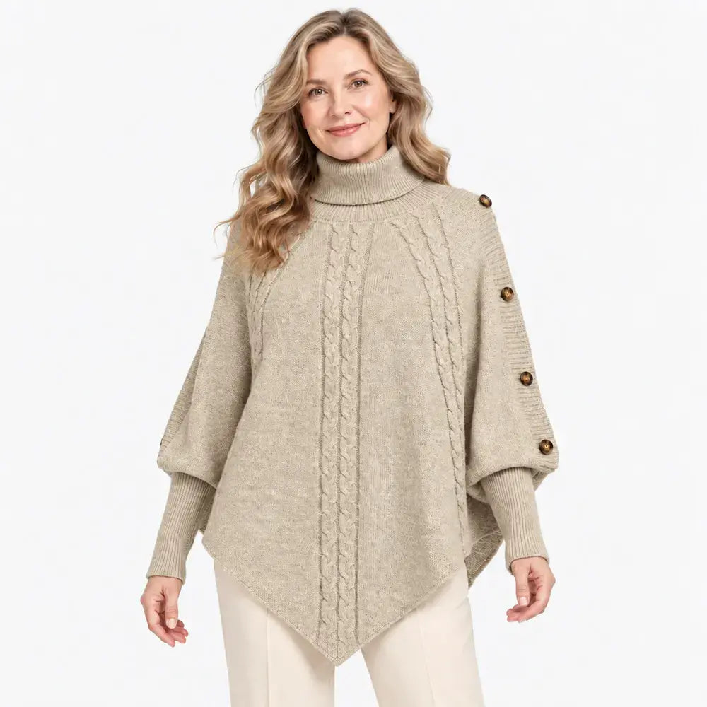 【S-3XL】Igazi sláger az őszi-téli szezonban! Ezzel a meleg, kötött köpennyel könnyedén elrejtheted az alakod apróbb hibáit. ✨