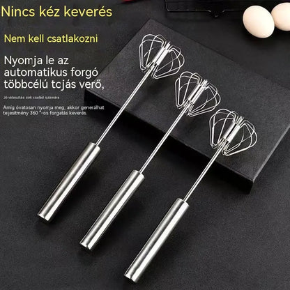 🥚 VEGYÉL 2-T, KAPJ 1-ET INGYEN! 🔥 Rozsdamentes acél félautomata kézi tojáshabverő – Gyors és tartós – Tökéletes tojáshoz, tésztához vagy tejszínhez – sima habverés erőfeszítés nélkül 🍳