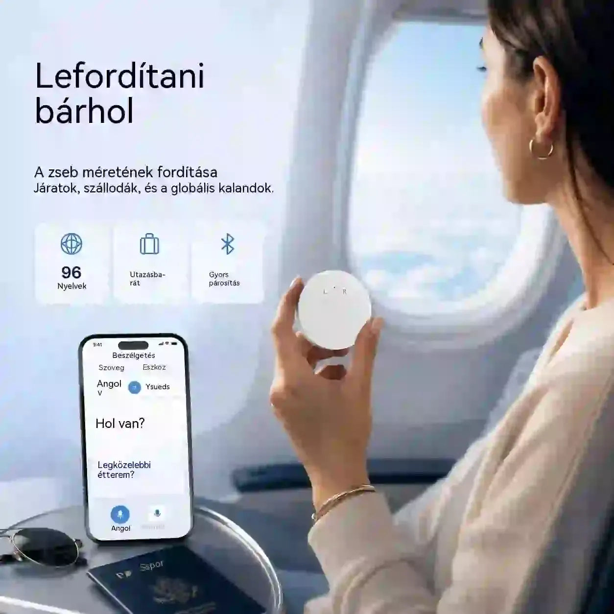 AI nyelvi fordítóeszköz – Valós idejű, kétirányú hangfordító többnyelvű támogatással