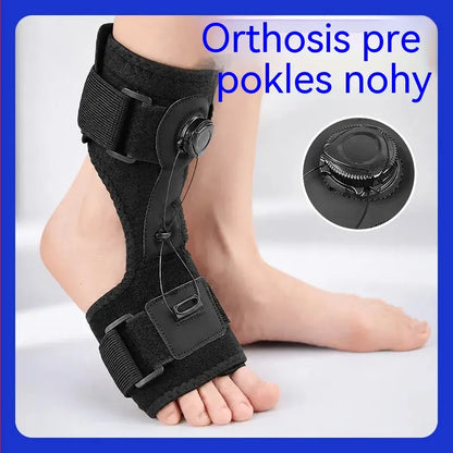 【2 ks】Zdravotnícke ortopedické vložky na liečbu poklesnutého chodidla a plantárnej fasciitídy, s otočným nastavovacím gombíkom a hliníkovou oporou, vhodné na denné aj nočné použitie.