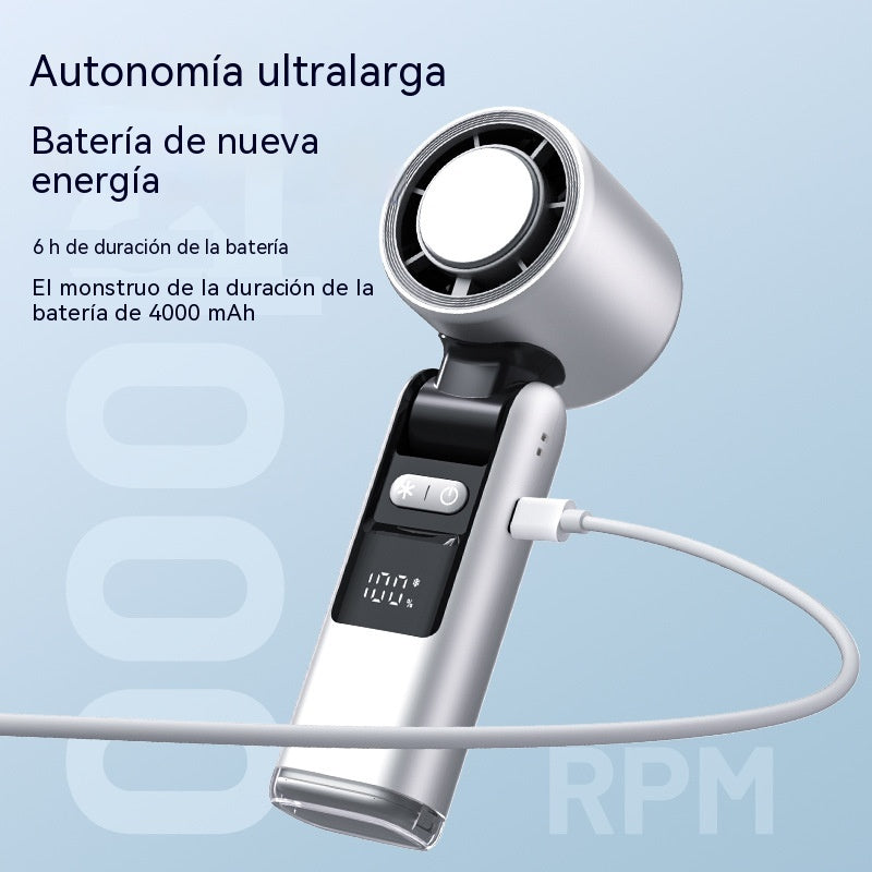 🌬️ ✨ Mini ventilador de mano: ¡Refrigeración potente y portátil!