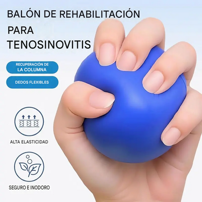 【2 por 24 euros】Pelota ortopédica para la recuperación de dedos y manos, con anillos de fijación, dispositivo de entrenamiento de fuerza y movilidad para personas mayores o con secuelas de un derrame cerebral.