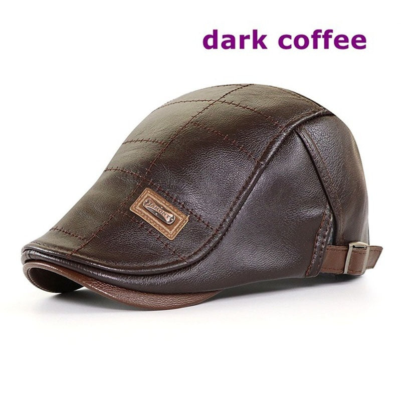 🧢🔥Pánsky retro kožený baret