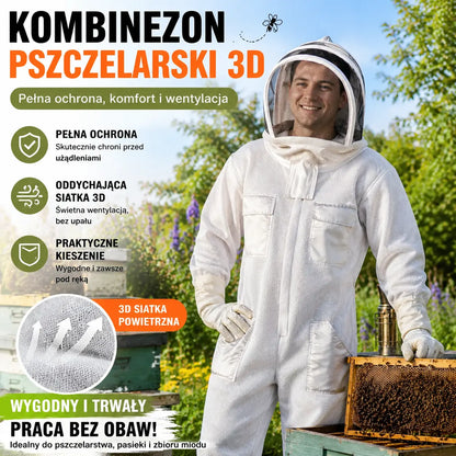 Jeden zestaw kosztuje 109 zł【M-2XL】🐝Kombinezon pszczółki wykonany z bawełnianej siateczki 3D