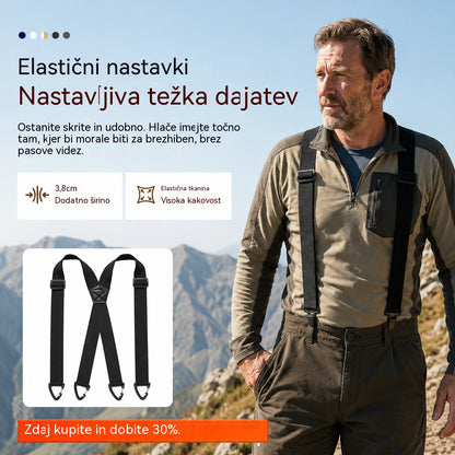📢📢50% POPUST! 🧷Moški stezniki s prekrižanim hrbtom in sponkami🧷