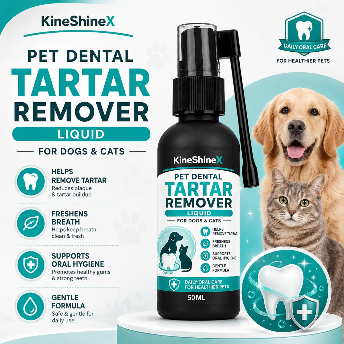 🐱🐕2 üveg 9500 Ft - Gyengéd kisállatfog-tisztító spray