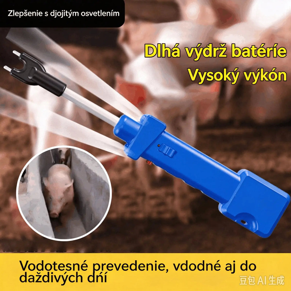【🏆 Najpredávanejší produkt】 🐖🐏🐂 Elektrický poháňač dobytka (vhodný pre ošípané, ovce a hovädzí dobytok)